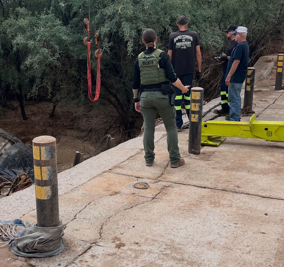 Family fought in failed bid to rescue woman swept away in wash